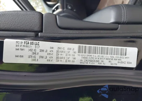 2017 Jeep Grand Cherokee Laredo 4X4 from USA, damaged, VIN 1C4RJFAG6HC912645